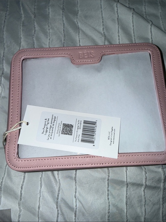 BEIS Handbags - BEIS Pink passport and luggage tag set nwt